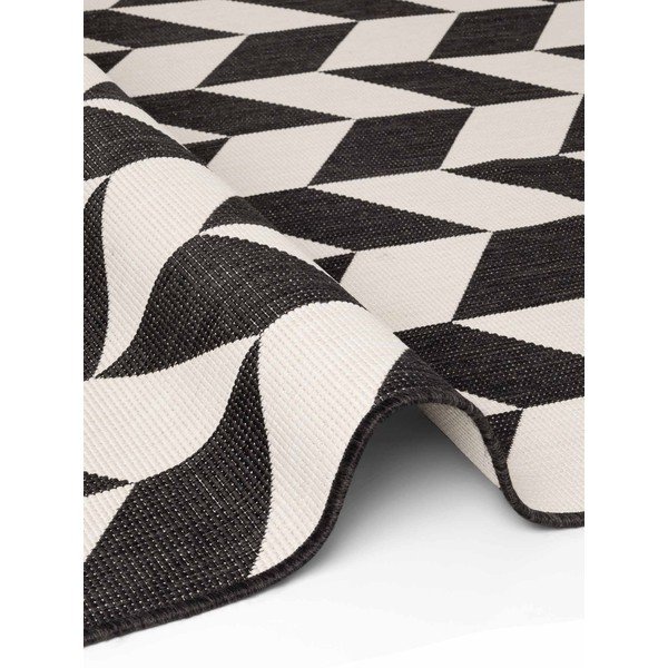 Fekete-krémszínű kültéri-beltéri futószőnyeg 80x200 cm Haringey Terrick – Ted Baker-image-4