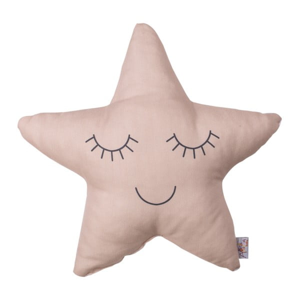 Pillow Toy Star bézses rózsaszín pamut keverék gyerekpárna, 35 x 35 cm - Mike & Co. NEW YORK