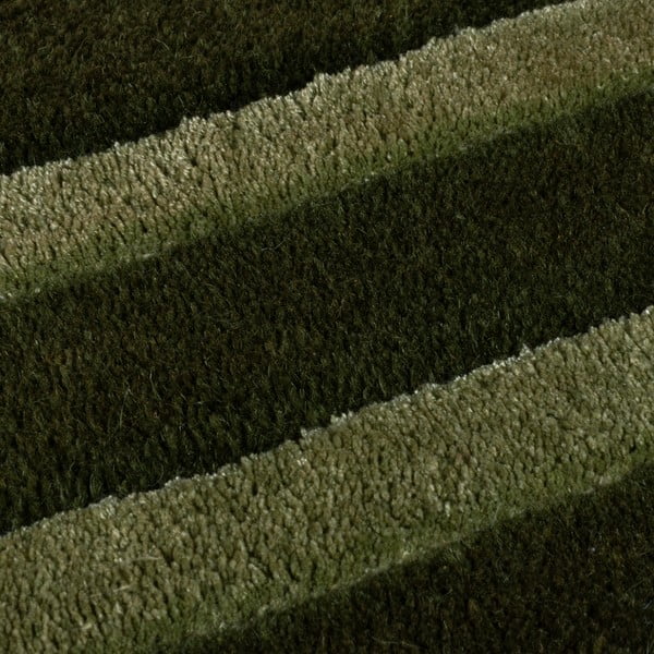 Sötétzöld kézi szövésű gyapjú szőnyeg 120x170 cm Gatsby – Flair Rugs-image-2