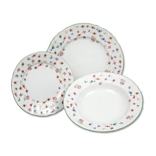 Bernadotte 18 db porcelántányér virágokkal - Thun