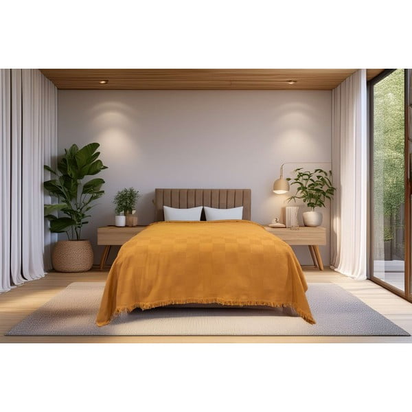 Rézszínű pamut ágytakaró 140x200 cm Russel – Mijolnir-image-1