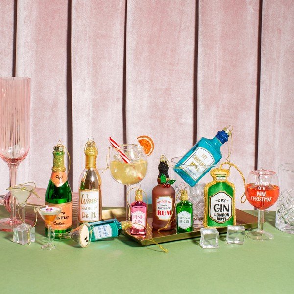 Üveg karácsonyfadísz készlet 3 db-os 15,5 cm Martini Cocktail – Sass & Belle-image-4