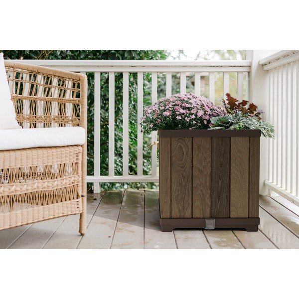 Műanyag önöntözős virágcserép Deco Square – Keter-image-3