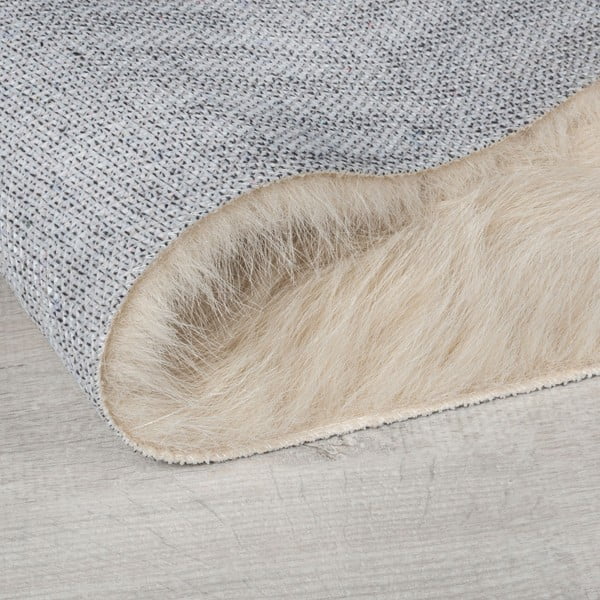 Bézs szintetikus szőrme szőnyeg 80x150 cm Alpine Faux Fur – Flair Rugs-image-2