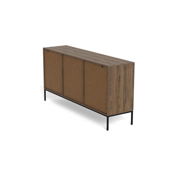 Sötét natúr színű komód tölgyfa dekorral 158x80x40 cm Palmdale – Actona-image-4