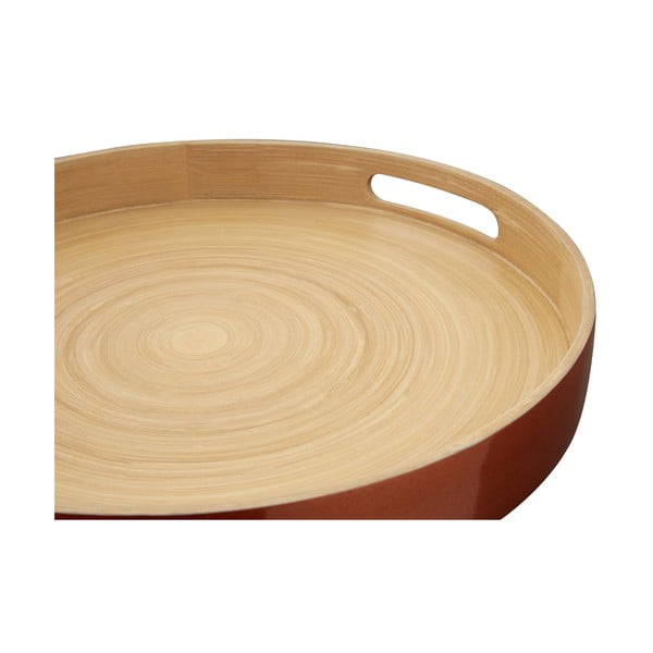 Bronzszínű szervírozó tálca bambuszból, ⌀ 35 cm - Premier Housewares-image-2