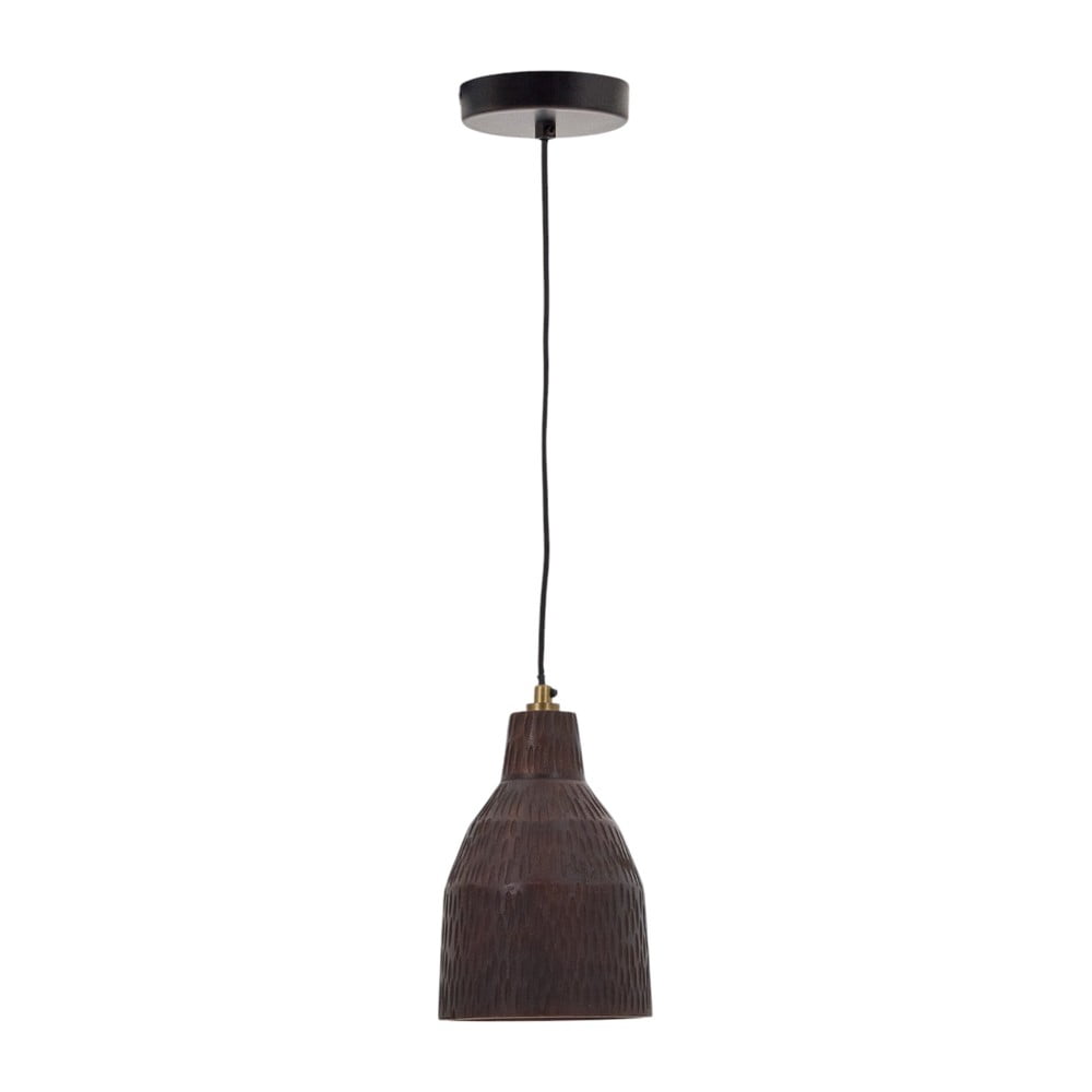 Fekete függőlámpa fa búrával ø 15 cm Amire  Kave Home
