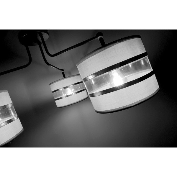 Fehér mennyezeti lámpa textil búrával ø 20 cm Andy – Candellux Lighting-image-3