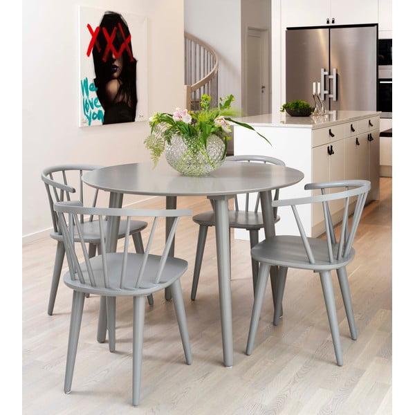 Carmen világosszürke kaucsukfa étkezőszék - Rowico-image-1