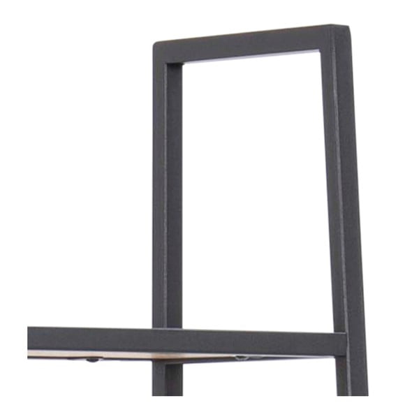 Fekete-natúr színű polcos állvány tölgyfa dekorral 77x175 cm Seaford – Actona-image-4