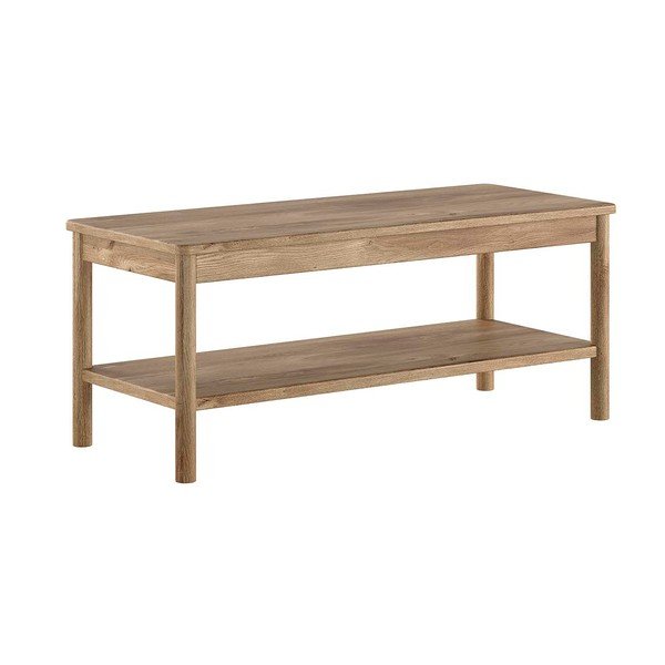 Natúr színű tömörfa-MDF pad Olive – Vipack