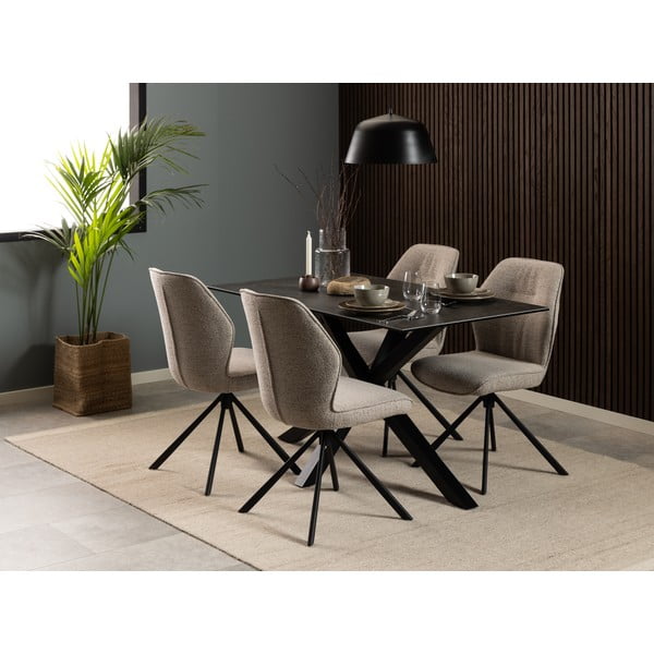 Krémszínű étkezőszék szett 2 db-os Aura – Actona-image-2