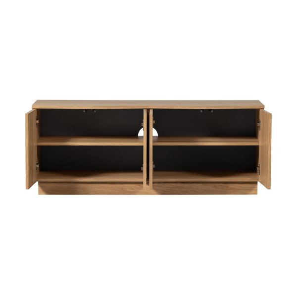 Natúr színű tölgyfa TV-állvány 133x52x45 cm Zuma – WOOOD-image-3