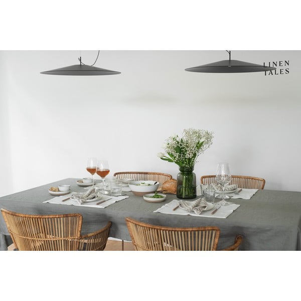 Len asztalterítő 140x140 cm Khaki – Linen Tales-image-4