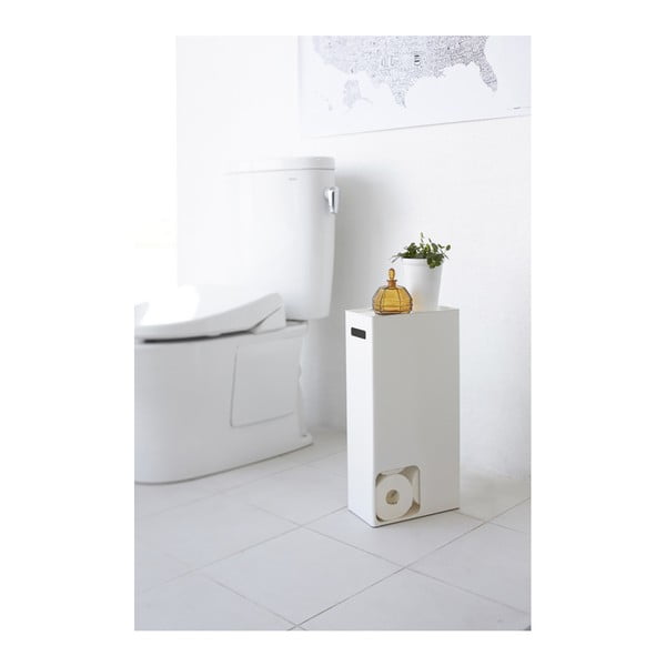 Rin Stocker fehér tárolóasztal és WC-papír tartó - YAMAZAKI-image-1