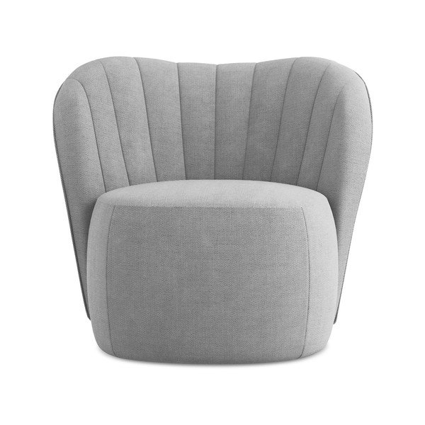 Szürke zsenília fotel Keloa – Makamii-image-1