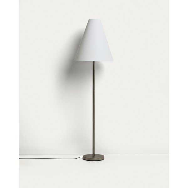 Ezüstszínű állólámpa textil búrával (magasság 153 cm) Navat – Kave Home-image-3