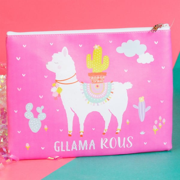 Llama Cosmetic Bag rózsaszín kozmetikai táska/pénztárca - Just 4 Kids