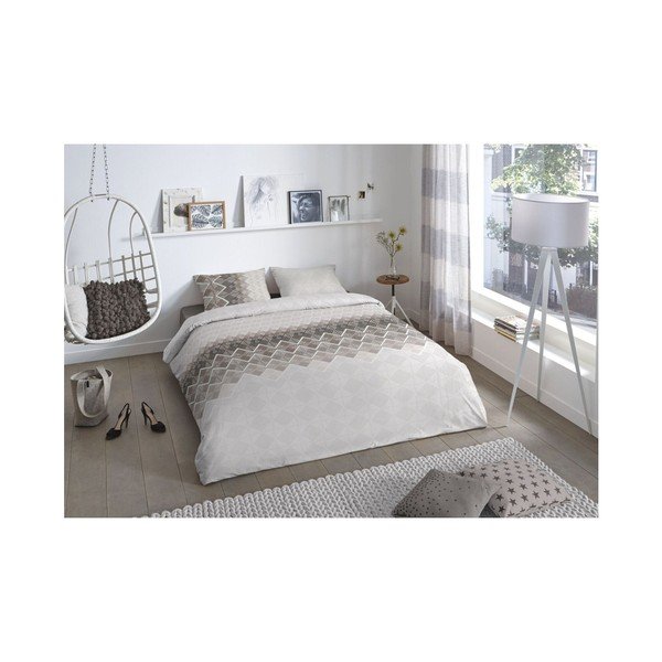 Abigale Taupe szürke-barna pamut ágyneműhuzat garnitúra, 200 x 200 cm - Good Morning-image-1