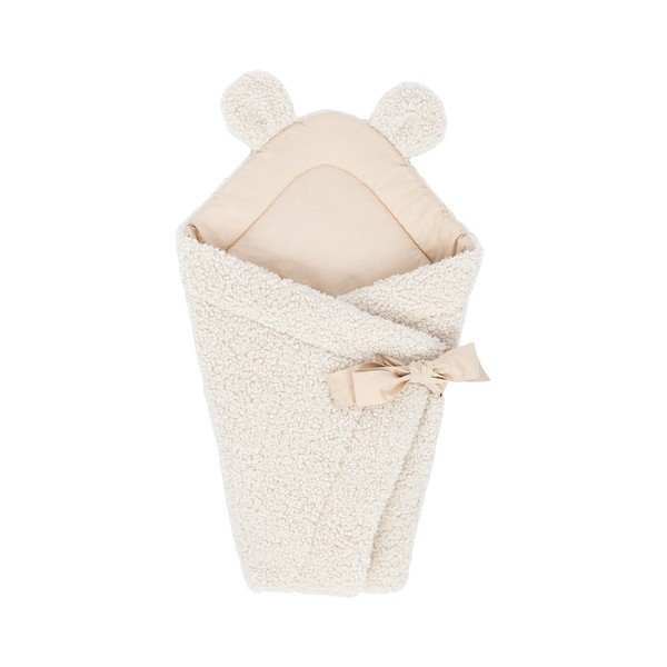 Krémszínű sherpa babapólya 35x65 cm – Meowbaby