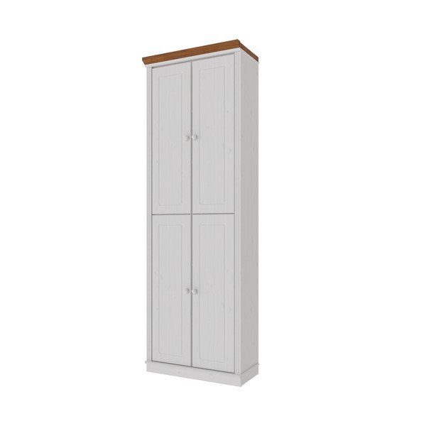 Fehér-borostyán színű borovi fenyő szekrény 74x223x37 cm Anita – Støraa-image-2