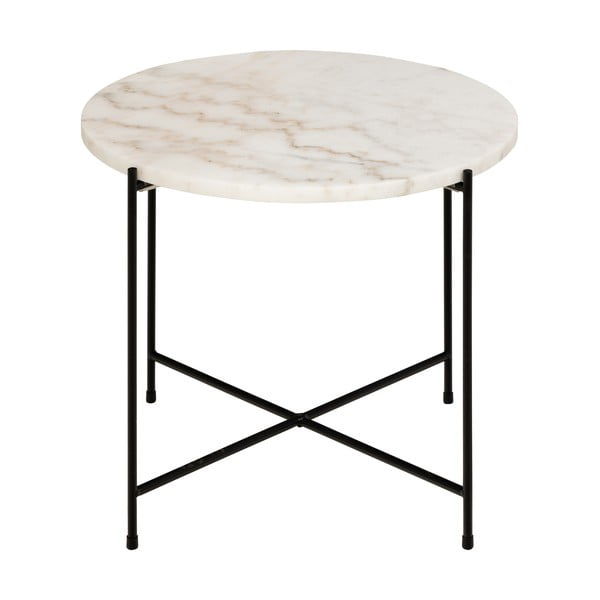 Kerek tárolóasztal márvány asztallappal ø 52 cm Avila – Actona-image-4