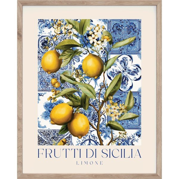 Nyomtatott keretezett kép 40x50 cm Sicilia – Styler