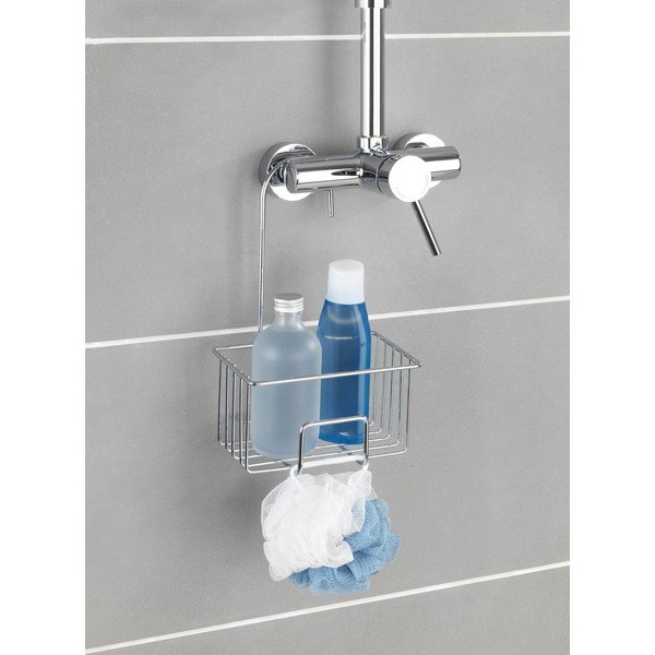 Fényes ezüstszínű függő rozsdamentes acél fürdőszobai polc Milito – Wenko-image-1