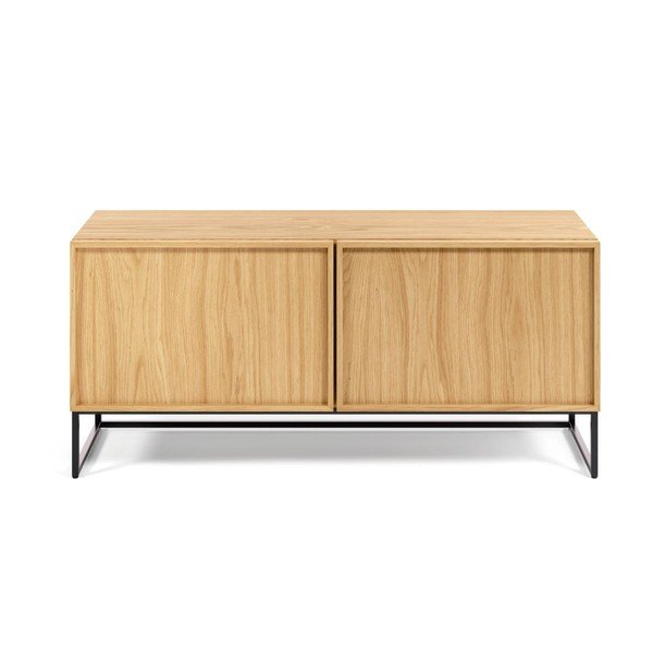 Natúr színű TV-állvány tölgyfa dekorral 112x51x42 cm Taiana – Kave Home