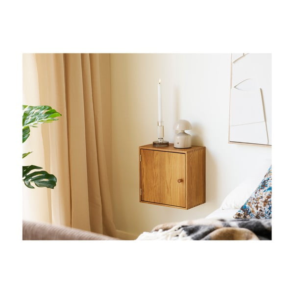 Natúr színű többszintes tölgyfa fali polc 18 cm Townsville – House Nordic-image-1