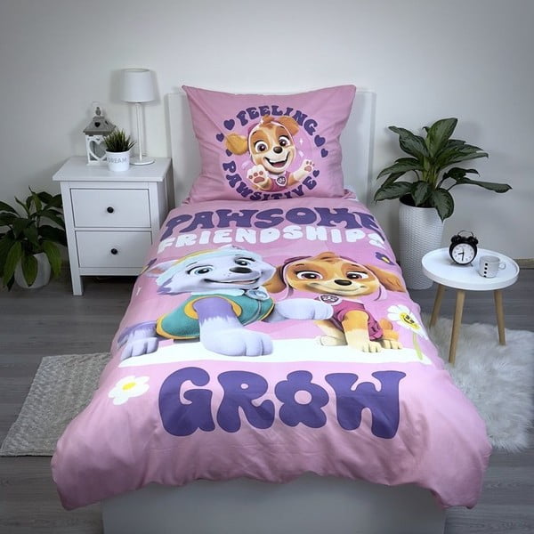 Egyszemélyes mikroszálas gyerek ágyneműhuzat 140x200 cm Paw Patrol – Jerry Fabrics-image-1