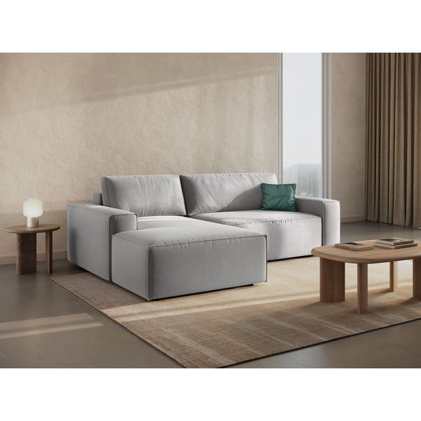 Világosszürke kinyitható sarokkanapé (bal oldali) Jodie – Micadoni Home-image-1