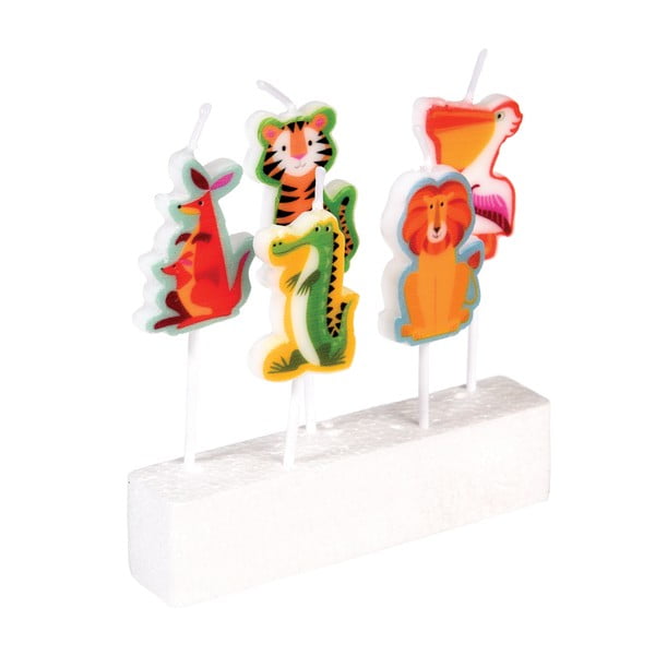 Tortagyertya készlet 5 db-os Colourful Creatures – Rex London-image-2