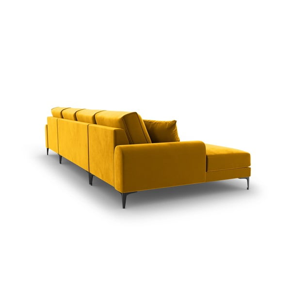 Madara sárga bársony U alakú kanapé - Mazzini Sofas-image-3