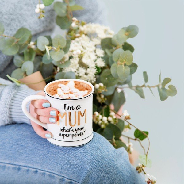 Super Mum porcelán bögre, 400 ml - Sass & Belle-image-1