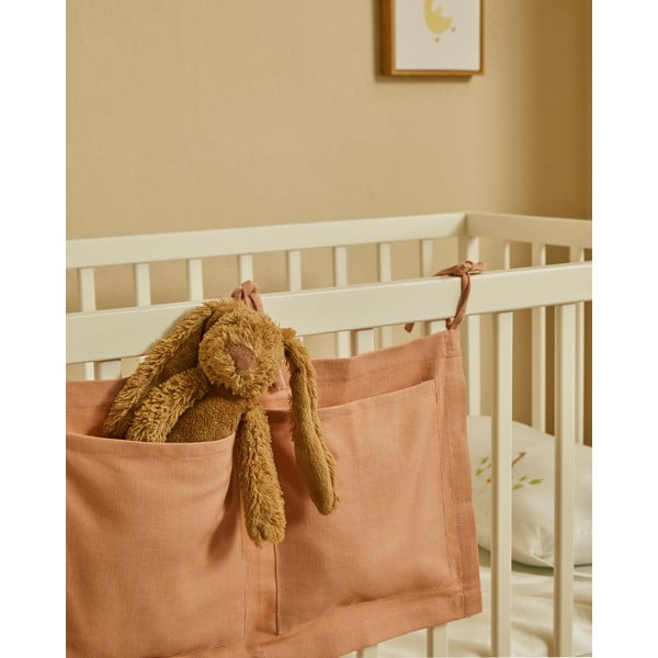 Rózsaszín pamut zsebes tároló kiságyra 45 cm Laily – Kave Home-image-1