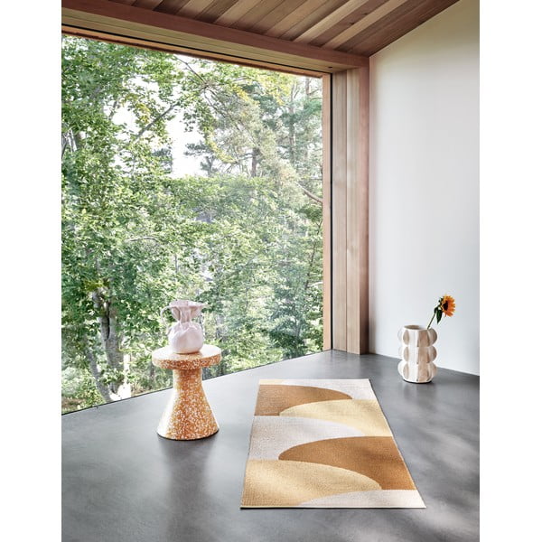 Okkersárga kültéri-beltéri futószőnyeg 70x180 cm Hill Ochre Pale Yellow – Pappelina-image-3