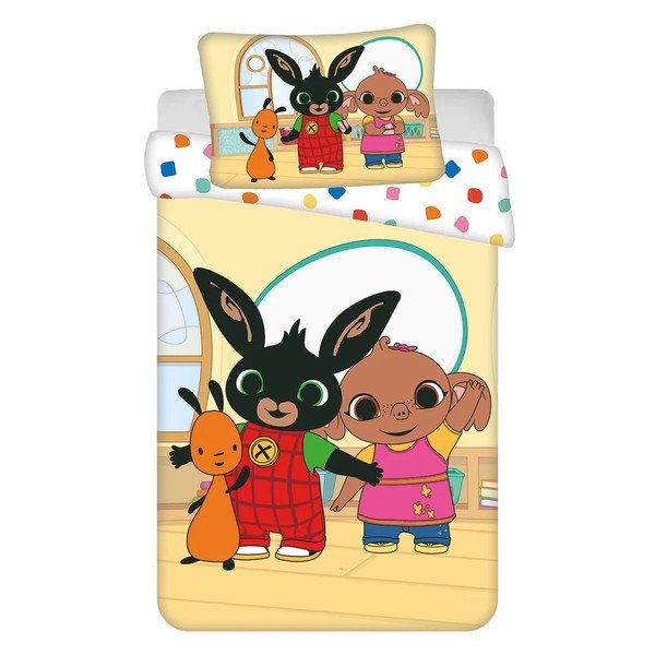 Pamut gyerek ágyneműhuzat babaágyhoz 100x135 cm Králíček Bing Playroom – Jerry Fabrics