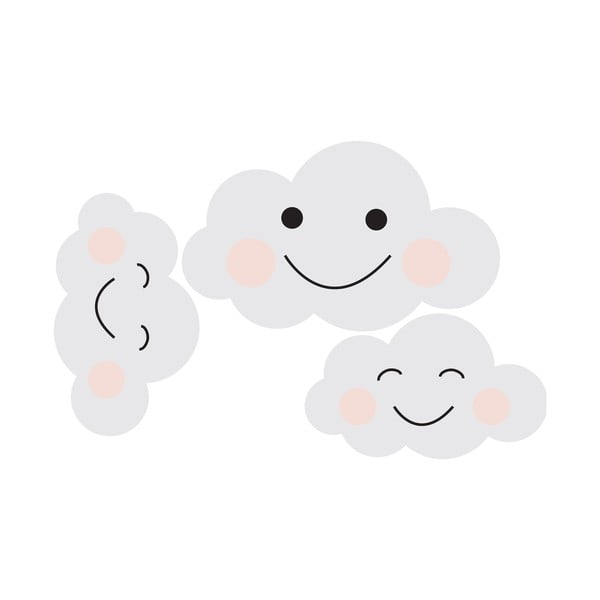 Clouds Smile 3 darabos falmatrica szett - Dekornik
