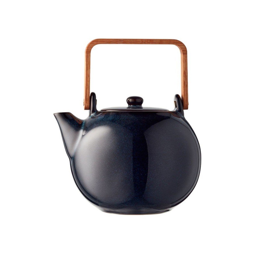 Sötétkék kerámia teáskanna szűrővel 1,2 l Gastro Blue – Bitz