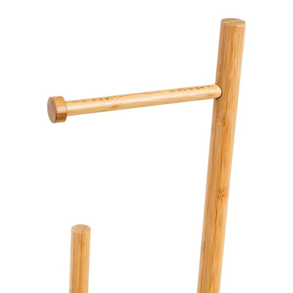 Natúr színű bambusz WC-papír tartó állvány – Casa Selección-image-1