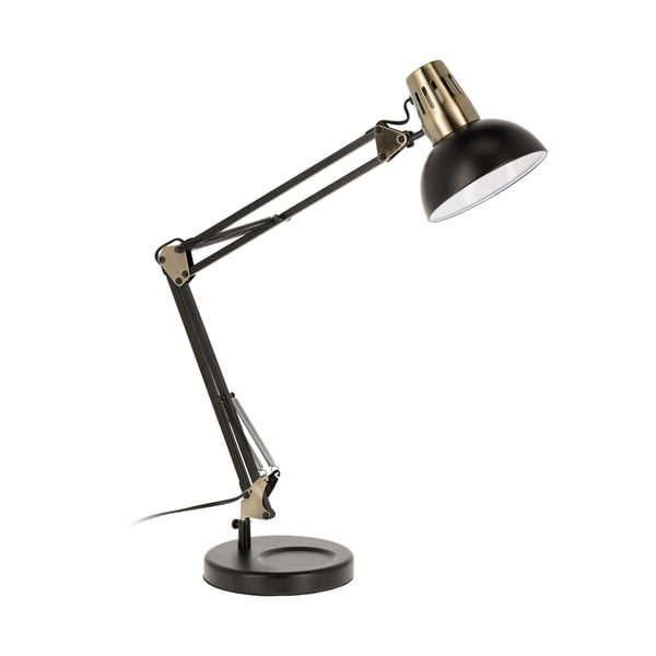 Fekete asztali lámpa fém búrával (magasság 84 cm) Kristine – Kave Home
