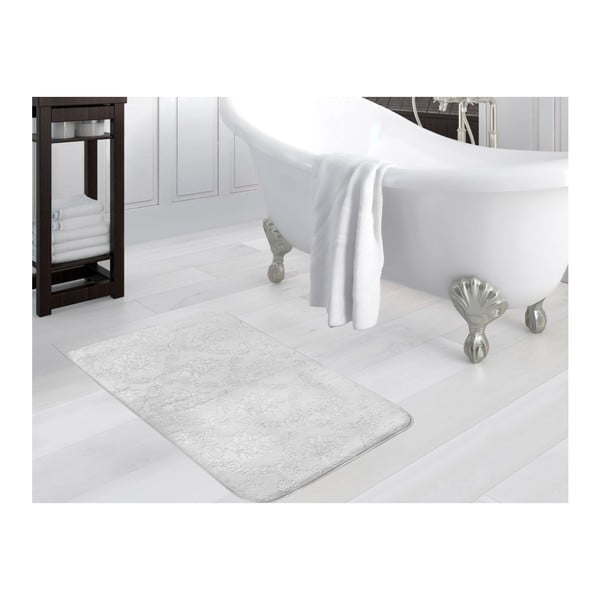 Smooth szürke fürdőszobai szőnyeg, 80 x 140 cm