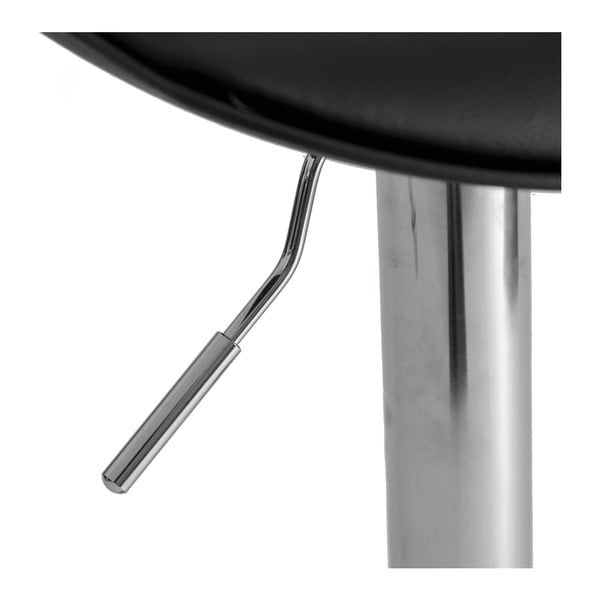 Fekete bőr utánzat állítható magasságú bárszék szett 2 db-os (ülésmagasság 56,5 cm) – Casa Selección-image-4