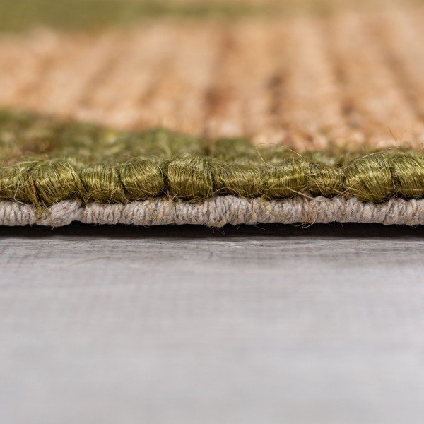 Zöld-natúr színű kézi szövésű jutakeverék szőnyeg 120x170 cm Effie Diamond – Flair Rugs-image-4