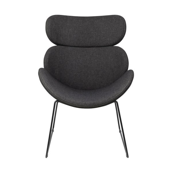 Cazar sötétszürke fotel fekete lábakkal - Actona-image-4