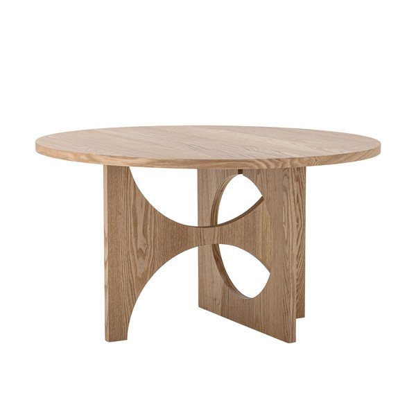 Natúr színű kerek dohányzóasztal fenyőfa dekorral ø 80 cm Alden – Bloomingville