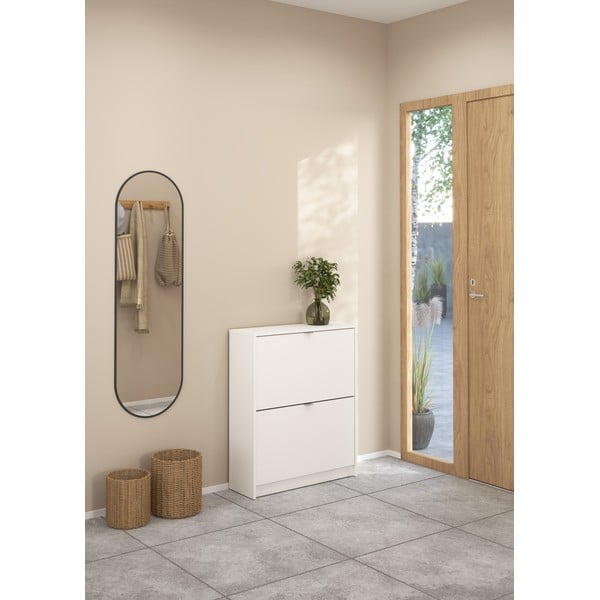 Fehér billenő ajtós cipőtartó Shoes – Tvilum-image-1