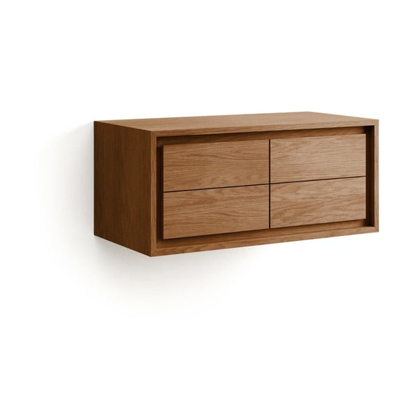 Barna teakfa fali mosdó alatti szekrény 90x40 cm Kenta – Kave Home-image-3