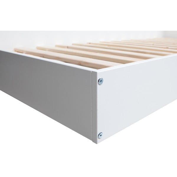 Connect fehér borovi fenyő egyszemélyes ágy, 90 x 200 cm - WOOOD-image-3